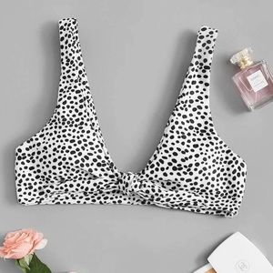 NWOT dalmation print bikini top from shein